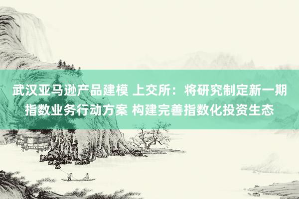 武汉亚马逊产品建模 上交所：将研究制定新一期指数业务行动方案 构建完善指数化投资生态