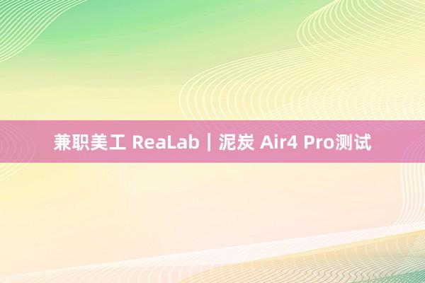 兼职美工 ReaLab｜泥炭 Air4 Pro测试