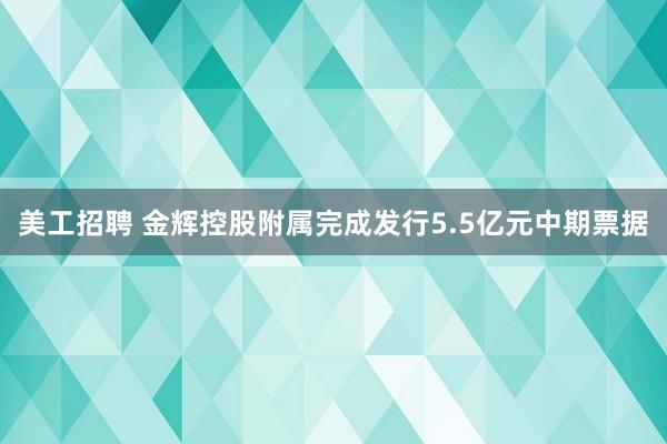 美工招聘 金辉控股附属完成发行5.5亿元中期票据