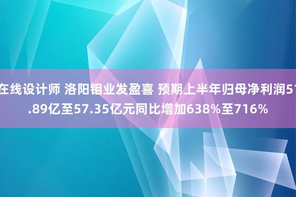 在线设计师 洛阳钼业发盈喜 预期上半年归母净利润51.89亿至57.35亿元同比增加638%至716%