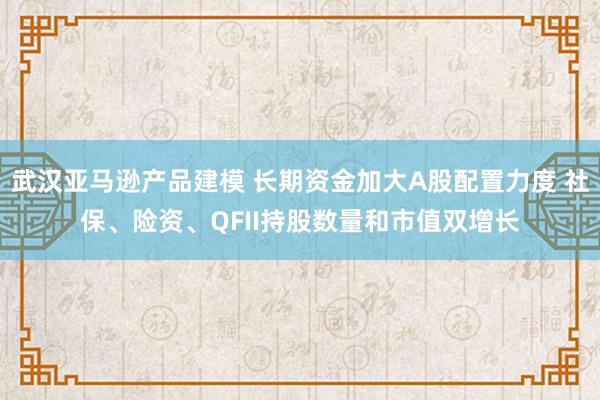 武汉亚马逊产品建模 长期资金加大A股配置力度 社保、险资、QFII持股数量和市值双增长